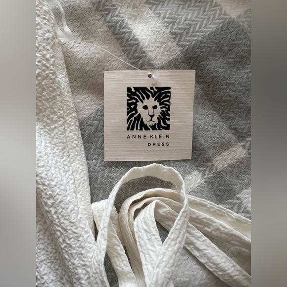 NWT - Anne Klein White Sleeveless Mid-Calf Tie Waist Dress - Picture 9 of 16